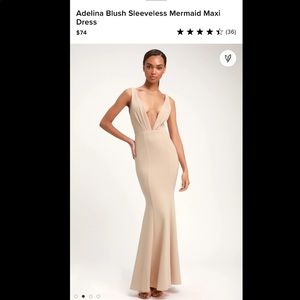 Lulus blush pink mermaid dress